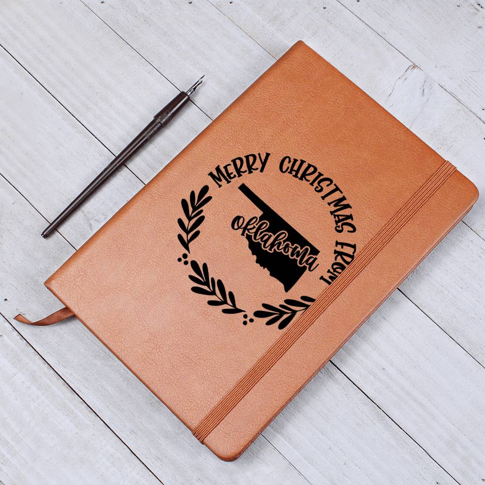 Merry Christmas From Oklahoma - Vegan Leather Journal