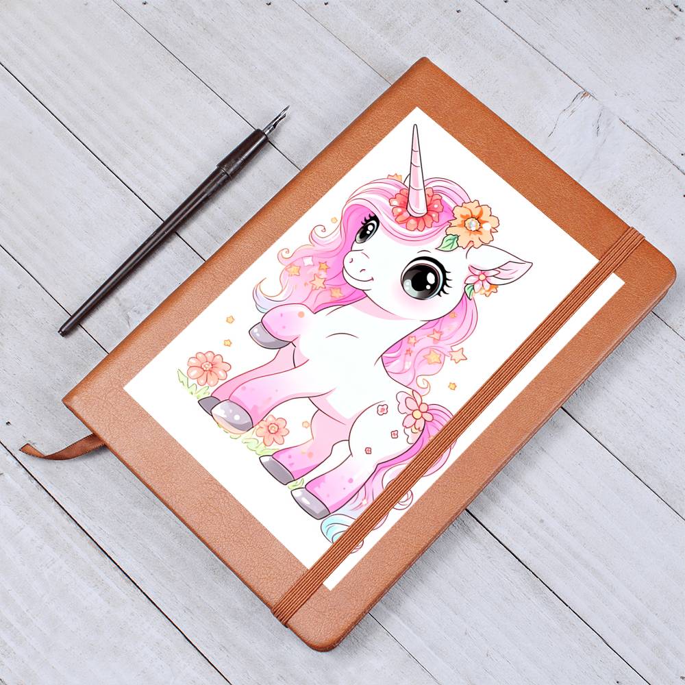 Cute Unicorn 067 - Vegan Leather Journal