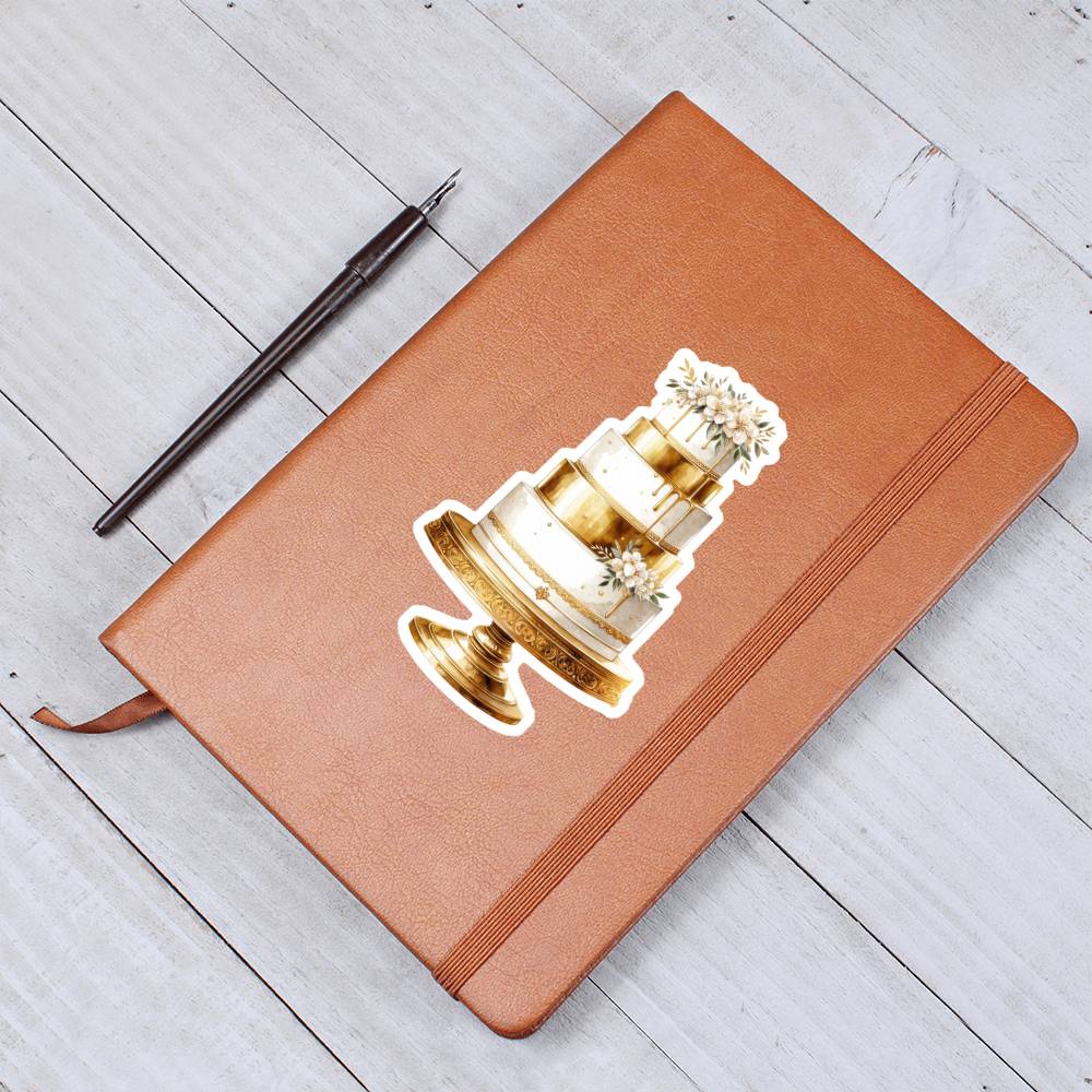 Luxury Wedding Decor Sticker 033 - Vegan Leather Journal