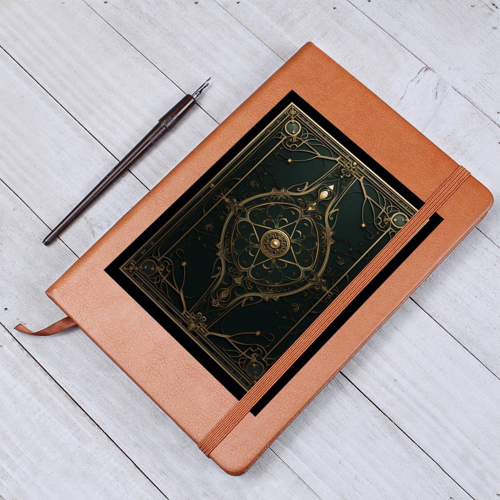 Ornate Gold Cover 050 - Vegan Leather Journal