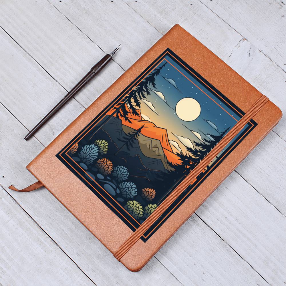 Minimalist BOHO Art 001 - Vegan Leather Journal