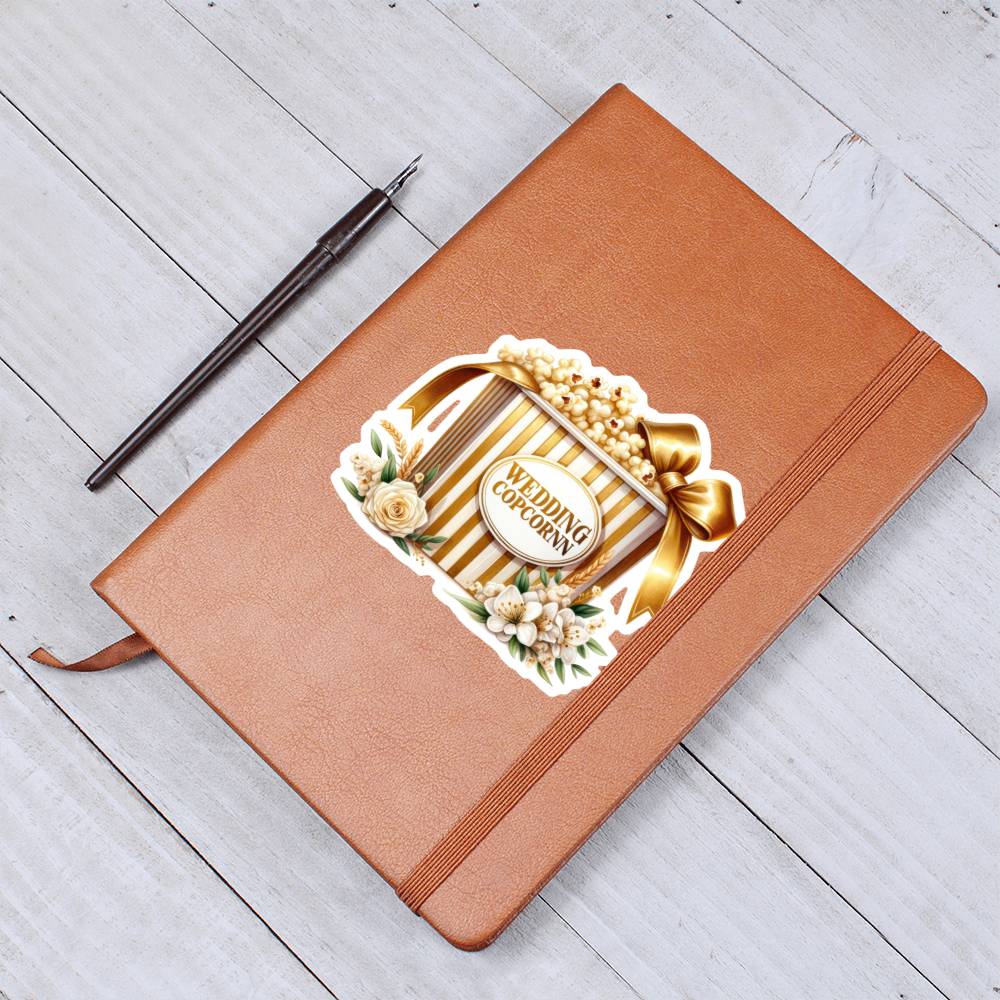 Luxury Wedding Decor Sticker 058 - Vegan Leather Journal