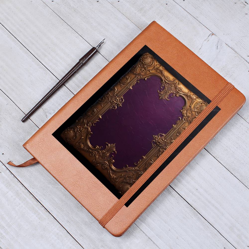 Ornate Gold Cover 058 - Vegan Leather Journal