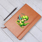 Colorful Baby Dinosaur 002 - Vegan Leather Journal