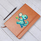 Colorful Baby Dinosaur 089 - Vegan Leather Journal
