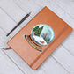 Watercolor Christmas Snow Globe 024 - Vegan Leather Journal