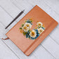 Floral Flower Wreath 141 - Vegan Leather Journal
