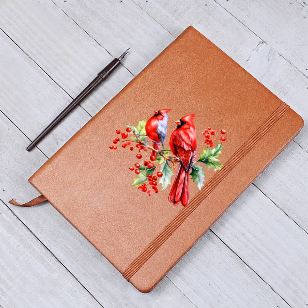 Christmas Cardinal 015 - Vegan Leather Journal