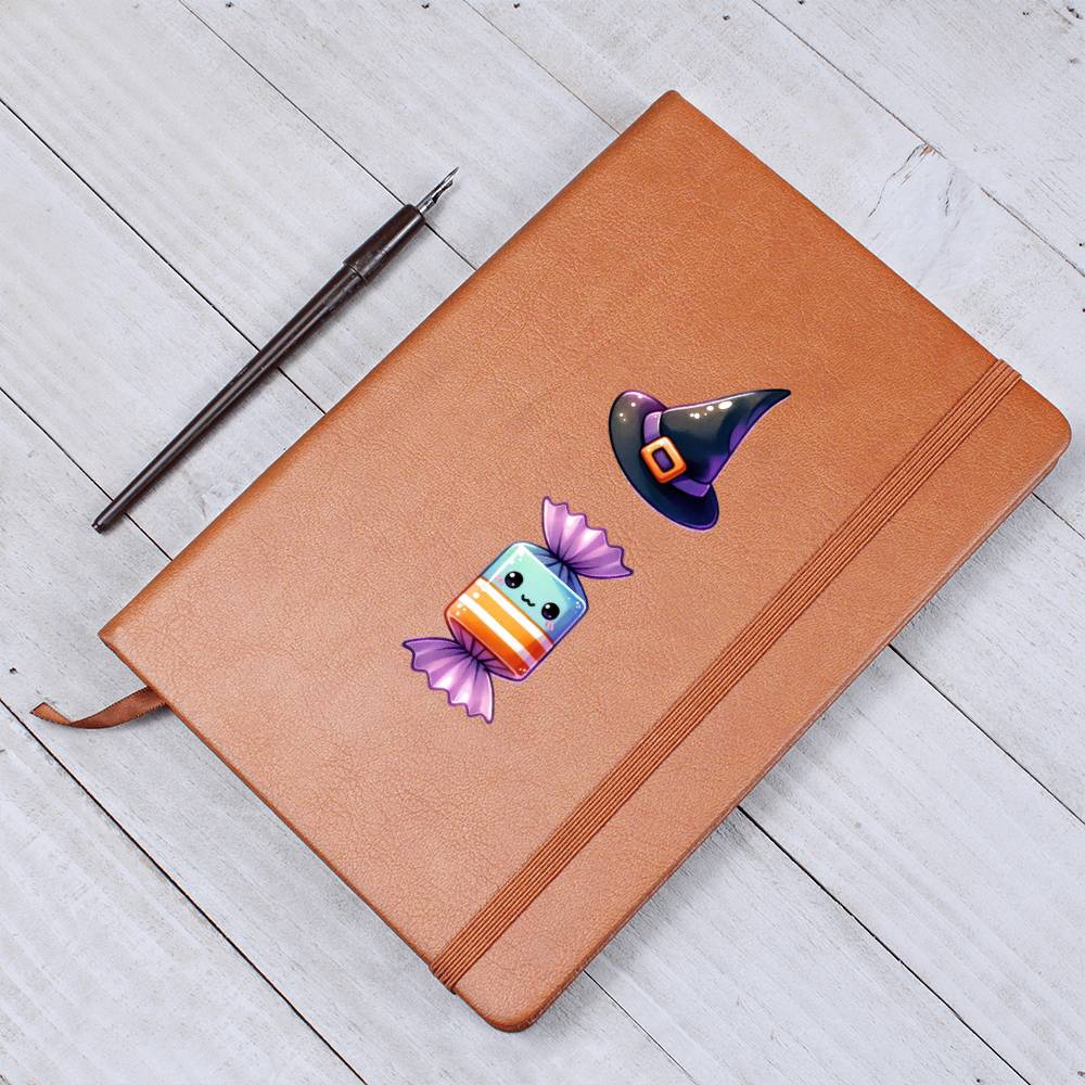Cute Halloween Sticker 113 - Vegan Leather Journal