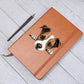 Jack Russell Terrier Peeking - Vegan Leather Journal