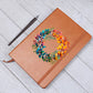 Floral Flower Wreath 120 - Vegan Leather Journal