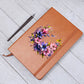 Floral Flower Wreath 097 - Vegan Leather Journal