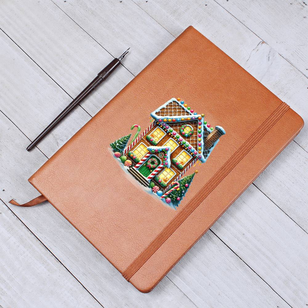Christmas Gingerbread House 020 - Vegan Leather Journal