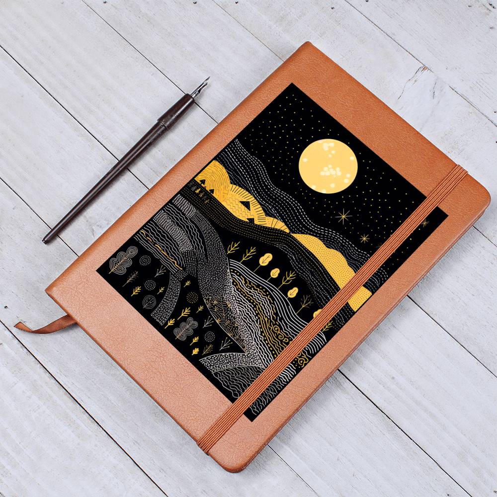 Minimalist BOHO Art 054 - Vegan Leather Journal