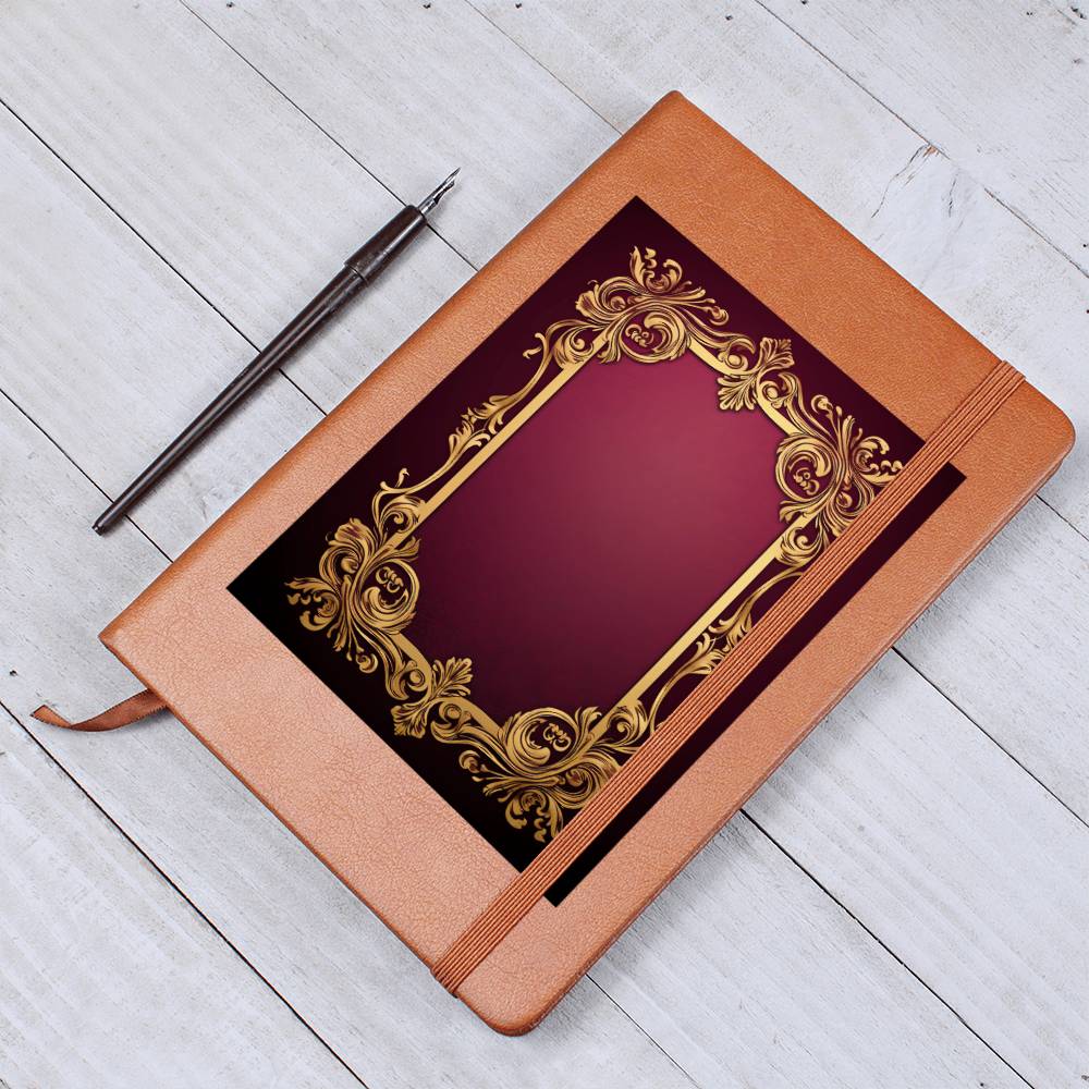 Ornate Gold Cover 075 - Vegan Leather Journal