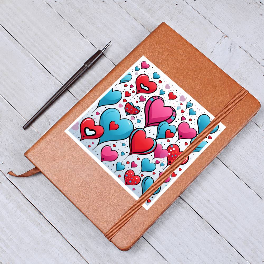 Valentine's Day Pop Art 25 - Vegan Leather Journal