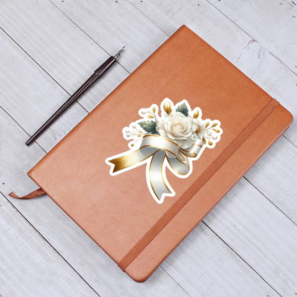 Luxury Wedding Decor Sticker 046 - Vegan Leather Journal