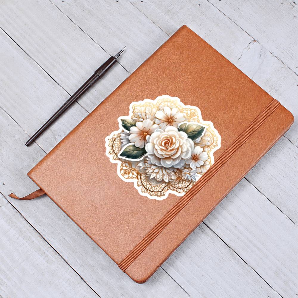 Luxury Wedding Decor Sticker 061 - Vegan Leather Journal