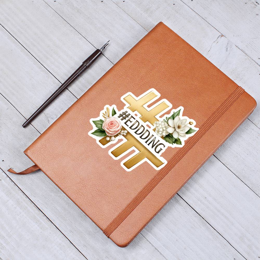 Luxury Wedding Decor Sticker 073 - Vegan Leather Journal