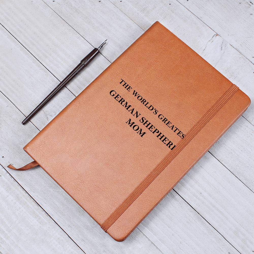 World's Greatest German Shepherd Mom - Vegan Leather Journal