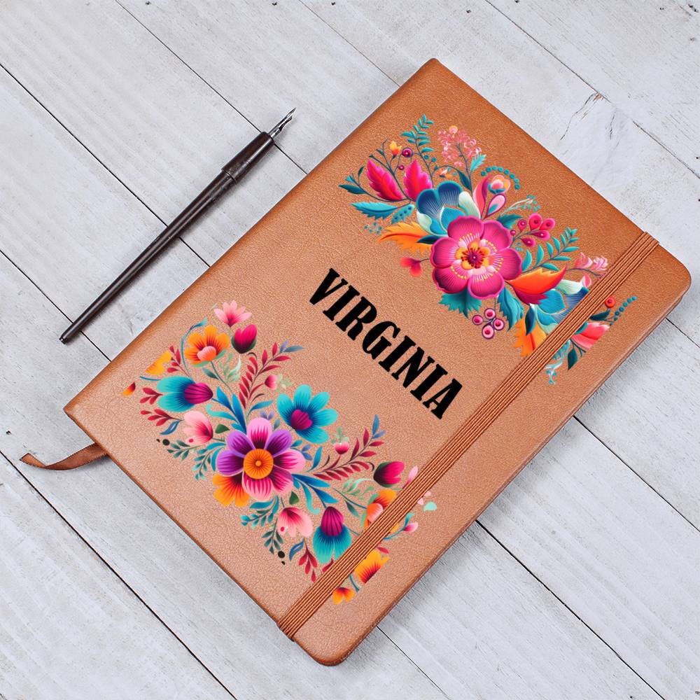 Virginia (Mexican Flowers 2) - Vegan Leather Journal