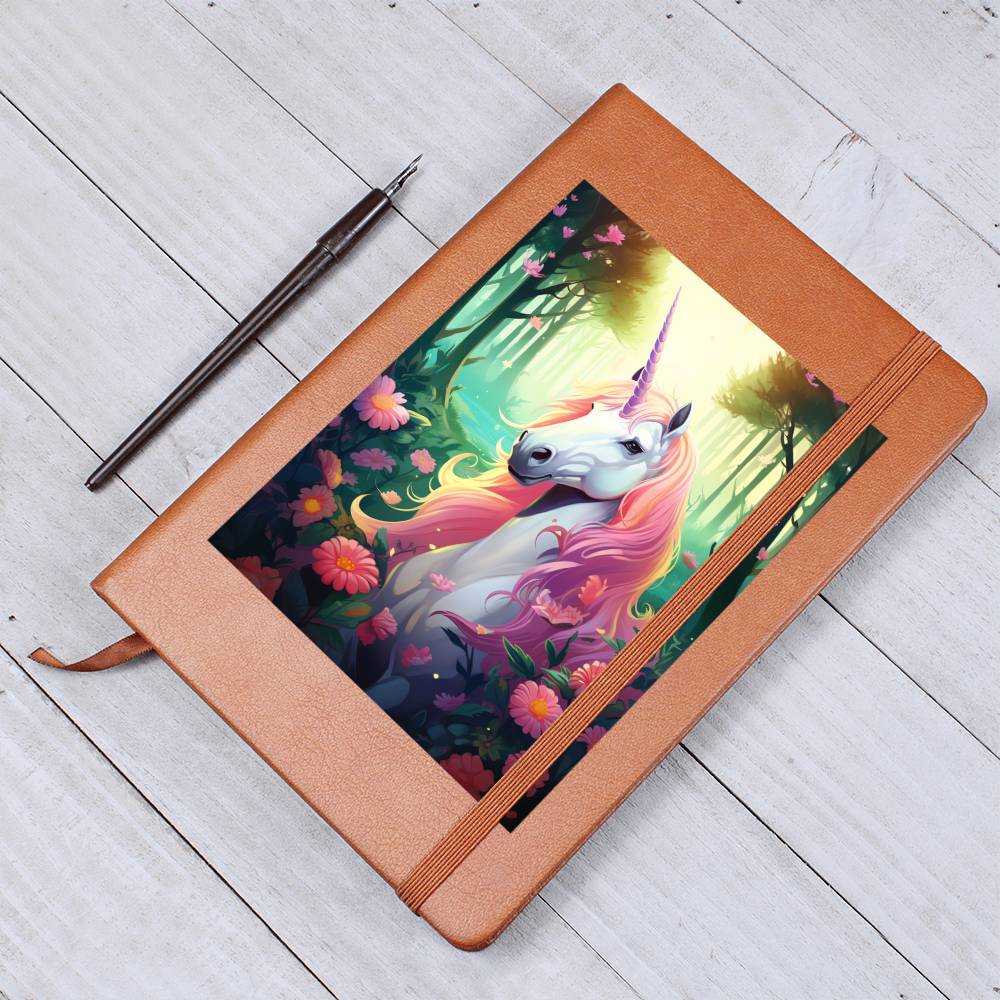 Cute Unicorn 026 - Vegan Leather Journal