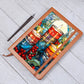 Christmas Stained Glass Design 026 - Vegan Leather Journal