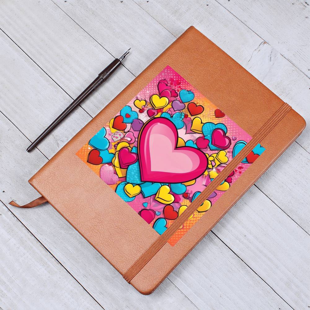 Valentine's Day Pop Art 01 - Vegan Leather Journal