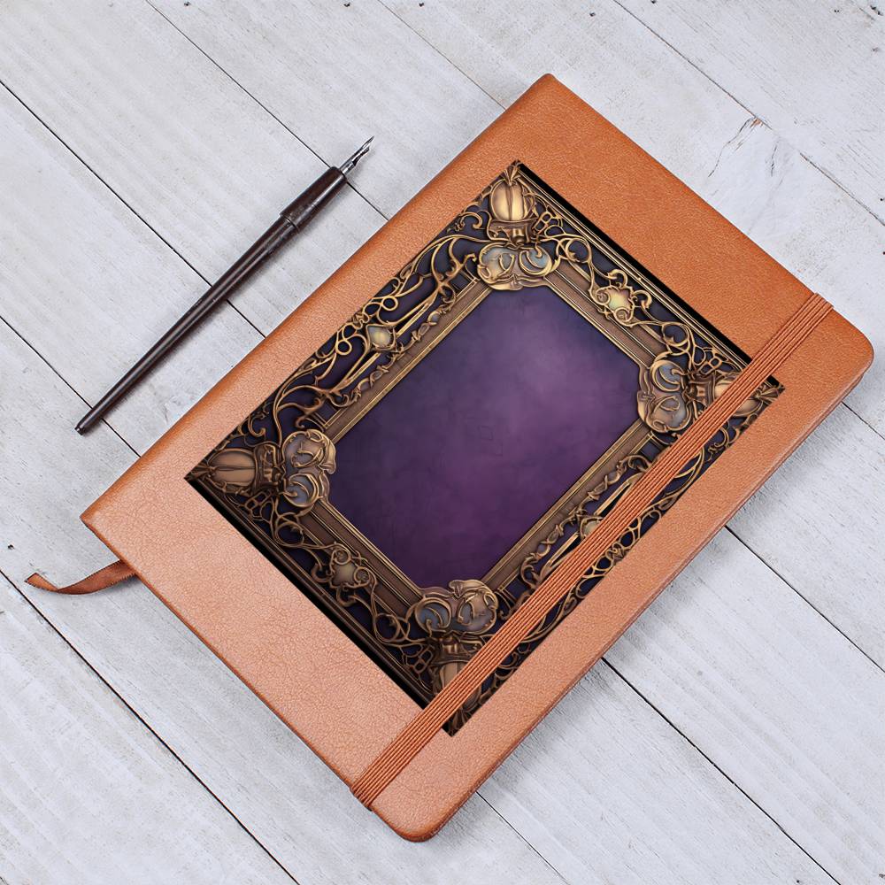 Ornate Gold Cover 066 - Vegan Leather Journal