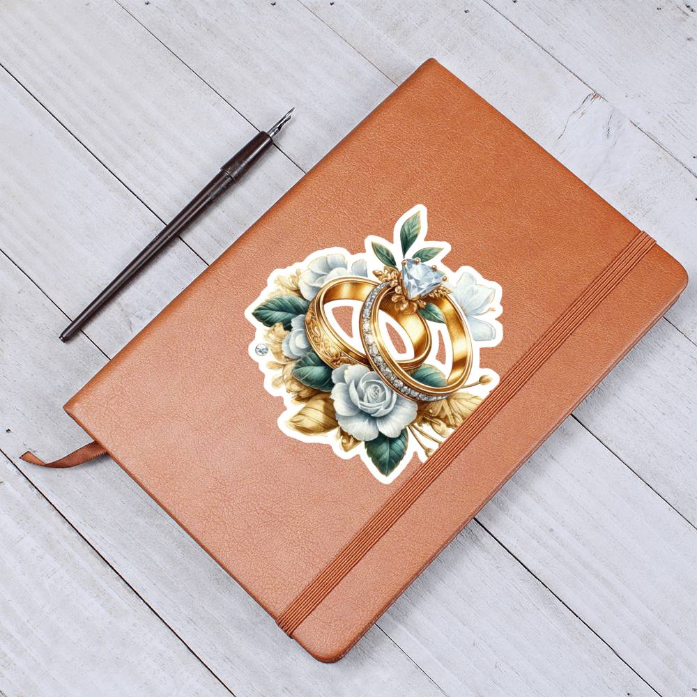 Luxury Wedding Decor Sticker 034 - Vegan Leather Journal