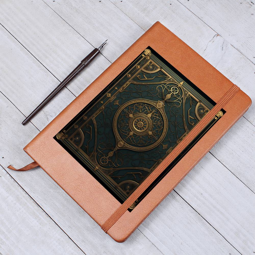 Ornate Gold Cover 053 - Vegan Leather Journal