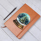 Watercolor Christmas Snow Globe 003 - Vegan Leather Journal