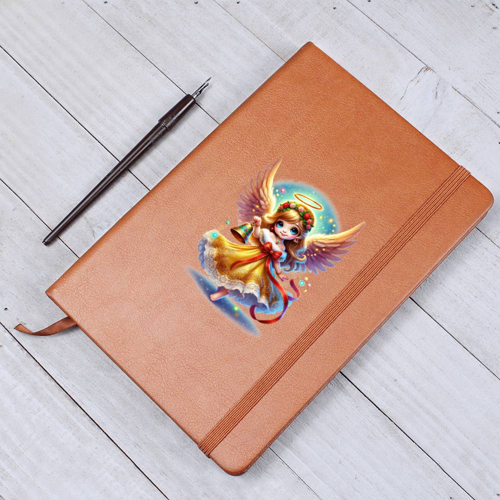 Cute Christmas Angel 013 - Vegan Leather Journal