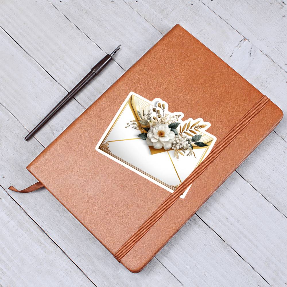 Luxury Wedding Decor Sticker 043 - Vegan Leather Journal