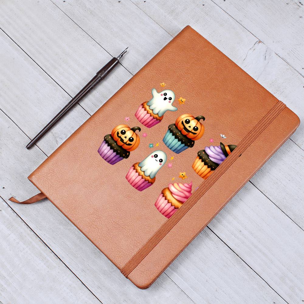 Cute Halloween Sticker 112 - Vegan Leather Journal