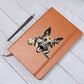 German Shepherd  Peeking - Vegan Leather Journal