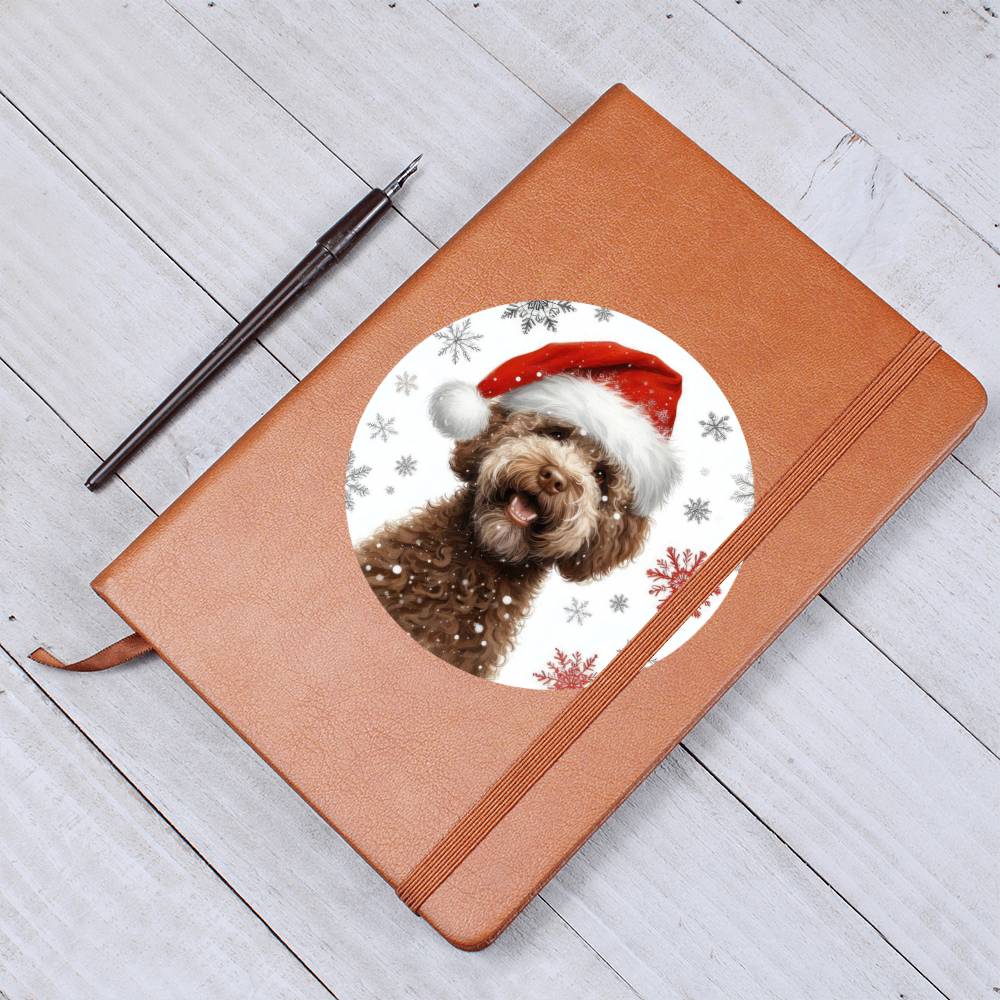 Christmas Dog - Lagotto Romagnolo - Vegan Leather Journal