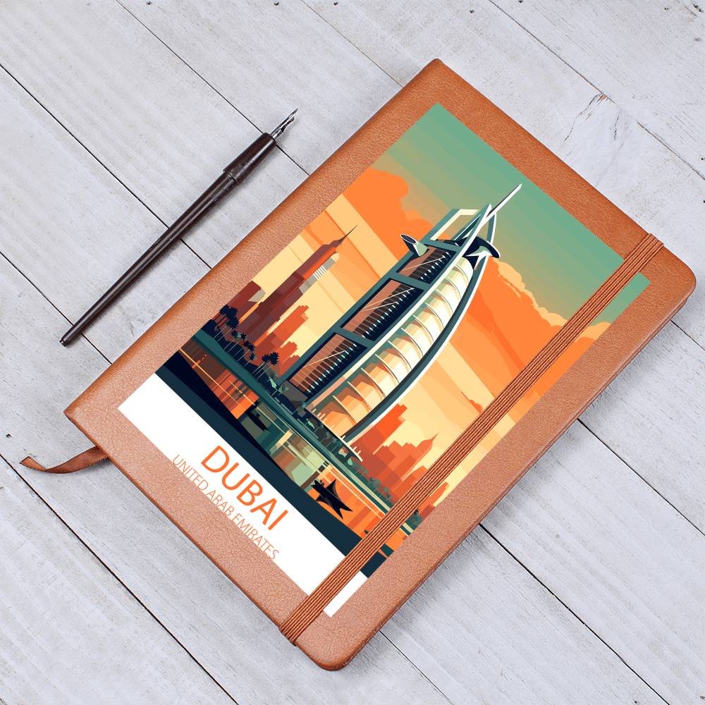 Famous Travel Destinations - Dubai, United Arab Emirates - Vegan Leather Journal