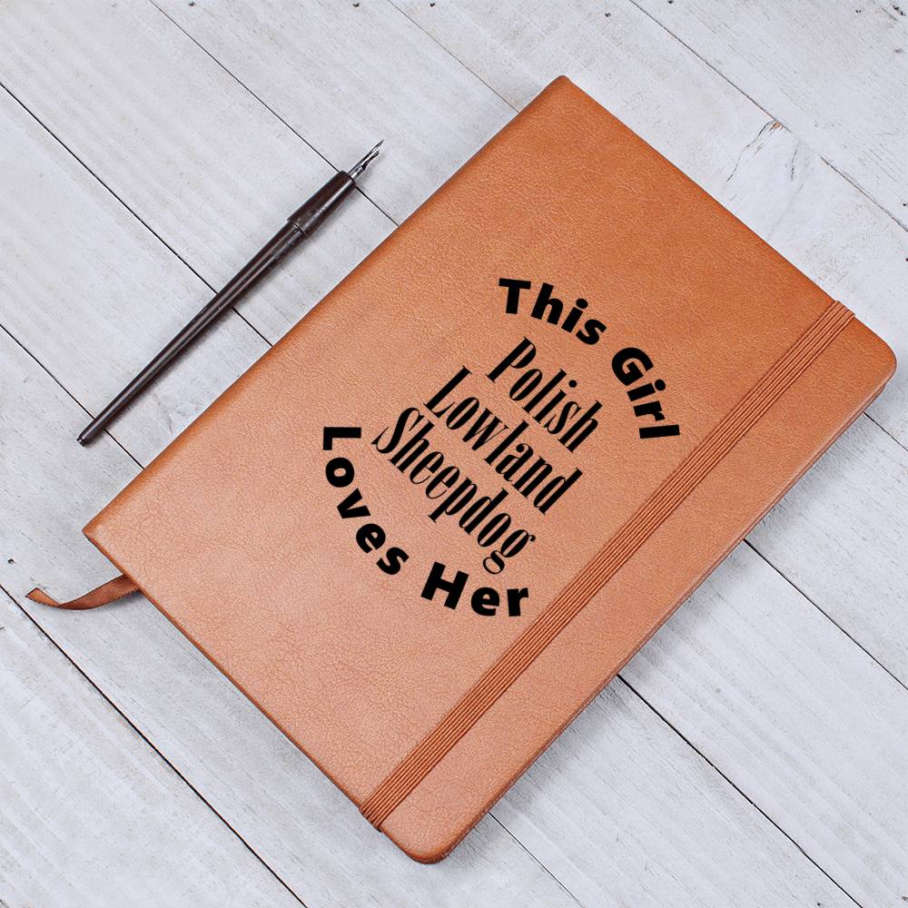 Polish Lowland Sheepdog v2 - Vegan Leather Journal