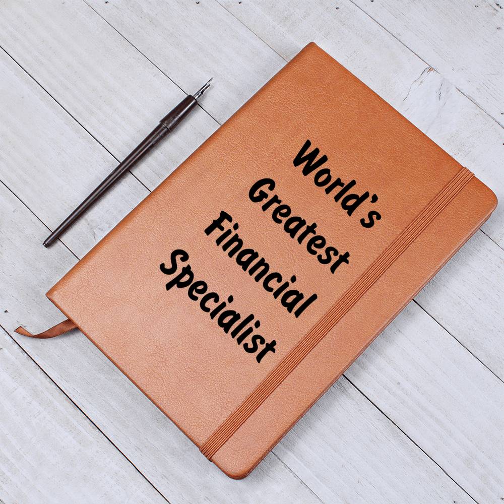 World's Greatest Financial Specialist v1 - Vegan Leather Journal