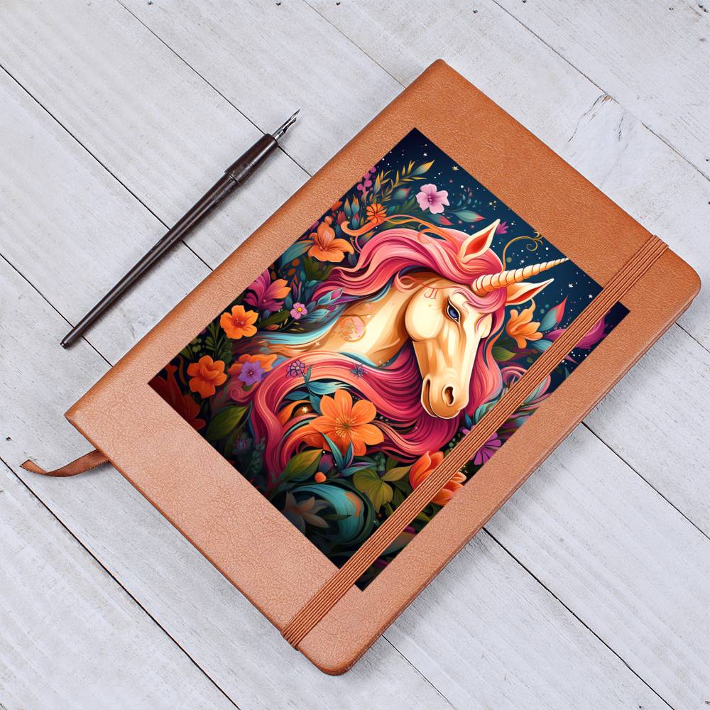 Cute Unicorn 101 - Vegan Leather Journal