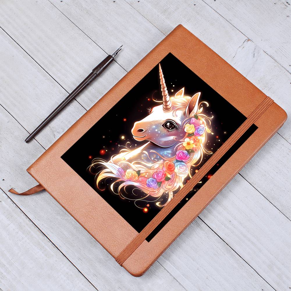 Cute Unicorn 016 - Vegan Leather Journal