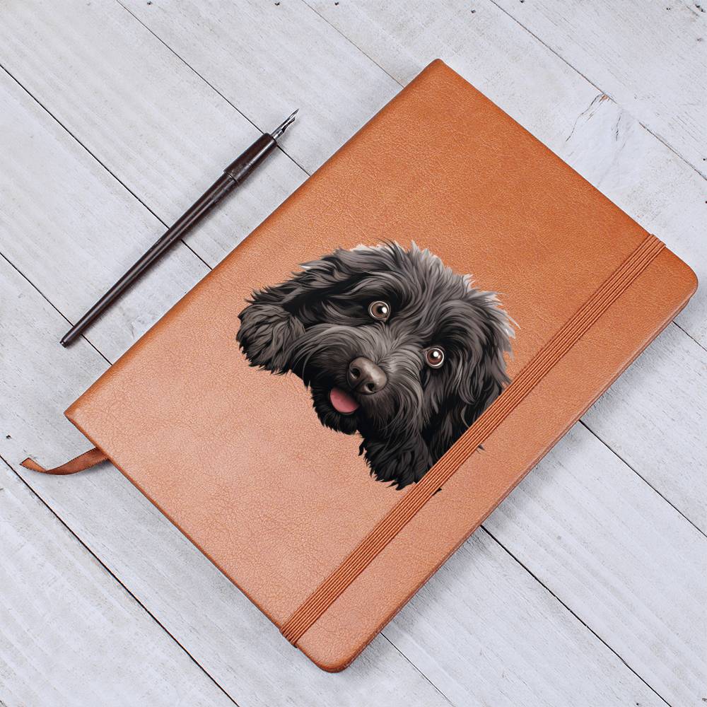 Puli Peeking - Vegan Leather Journal