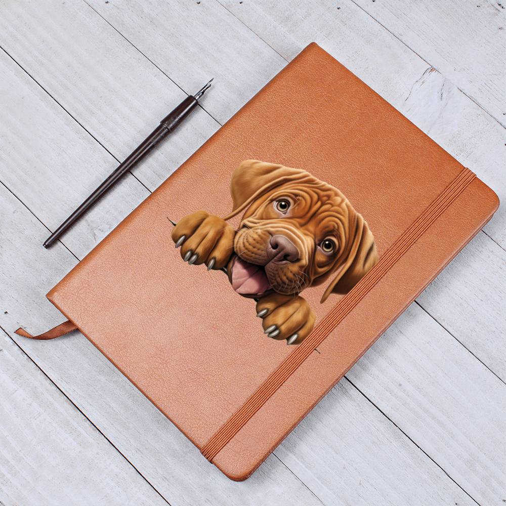 Dogue de Bordeaux Peeking - Vegan Leather Journal