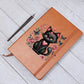 Valentine's Day Black Cat 076 - Vegan Leather Journal