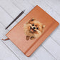 Pomeranian Peeking - Vegan Leather Journal
