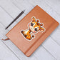 Cute Giraffe sticker 59 - Vegan Leather Journal