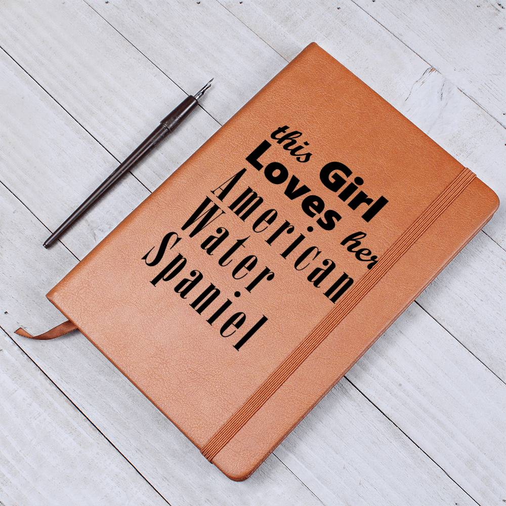 American Water Spaniel - Vegan Leather Journal