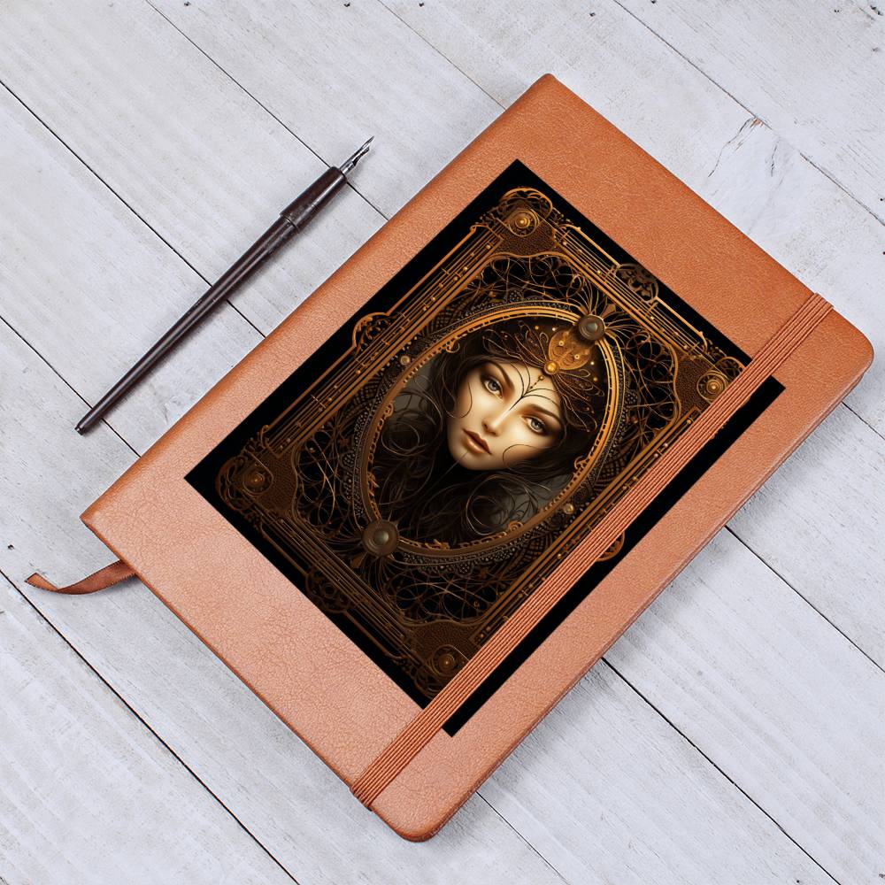 Ornate Gold Cover 113 - Vegan Leather Journal