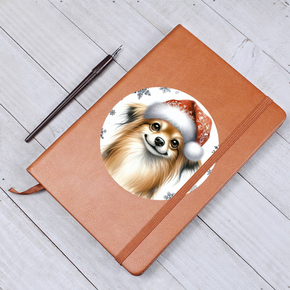Christmas Dog - Russian Toy - Vegan Leather Journal